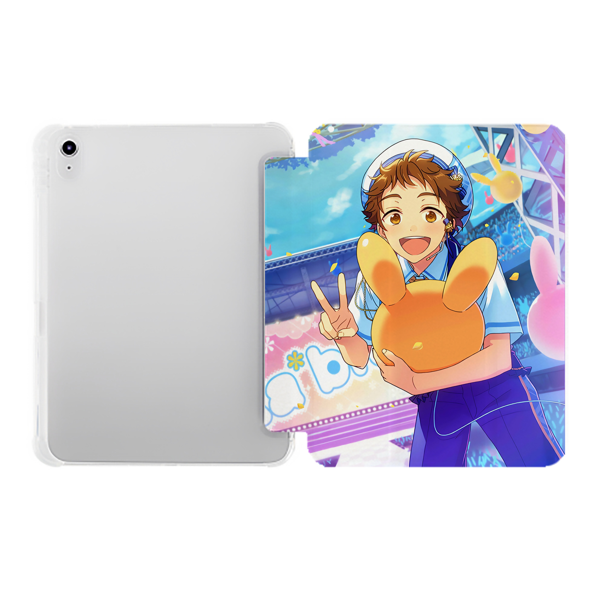 （画像用） あんさんぶるスターズ! Ensemble Stars IPad ケース ペン収納付き 三つ折りスタンド PUレザー×シリコン 対応機種9.5/10.5/10.9インチ